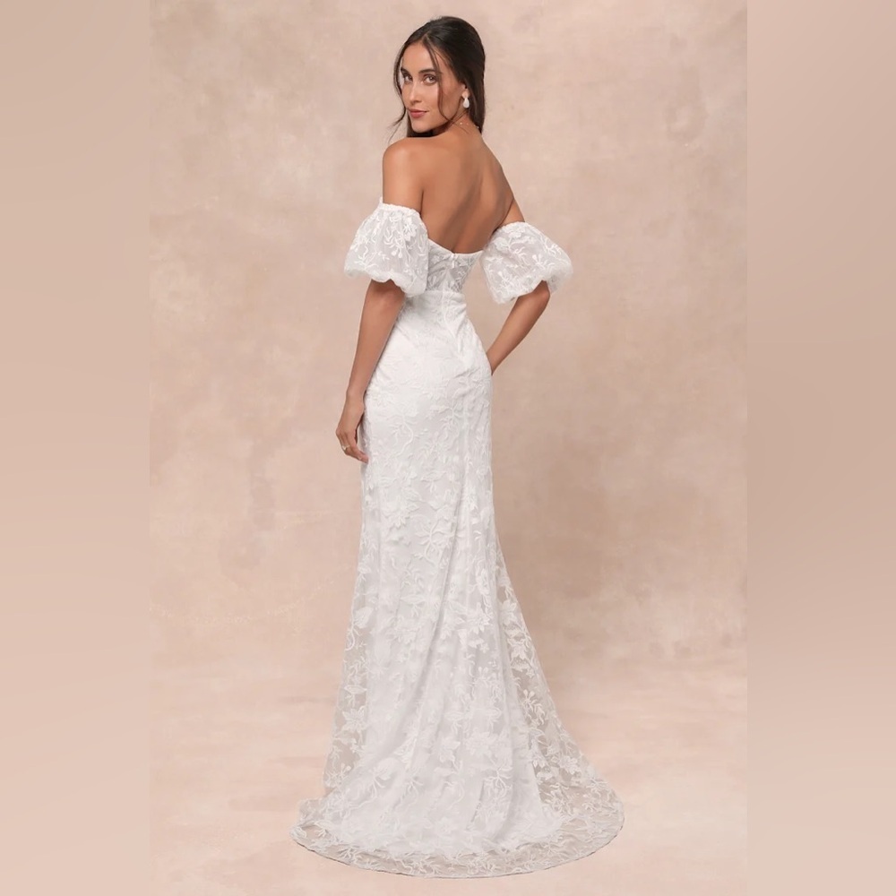 Lulus Everlasting Muse White Embroidered Off-the-Shoulder Maxi Dress - Picture 2 of 9
